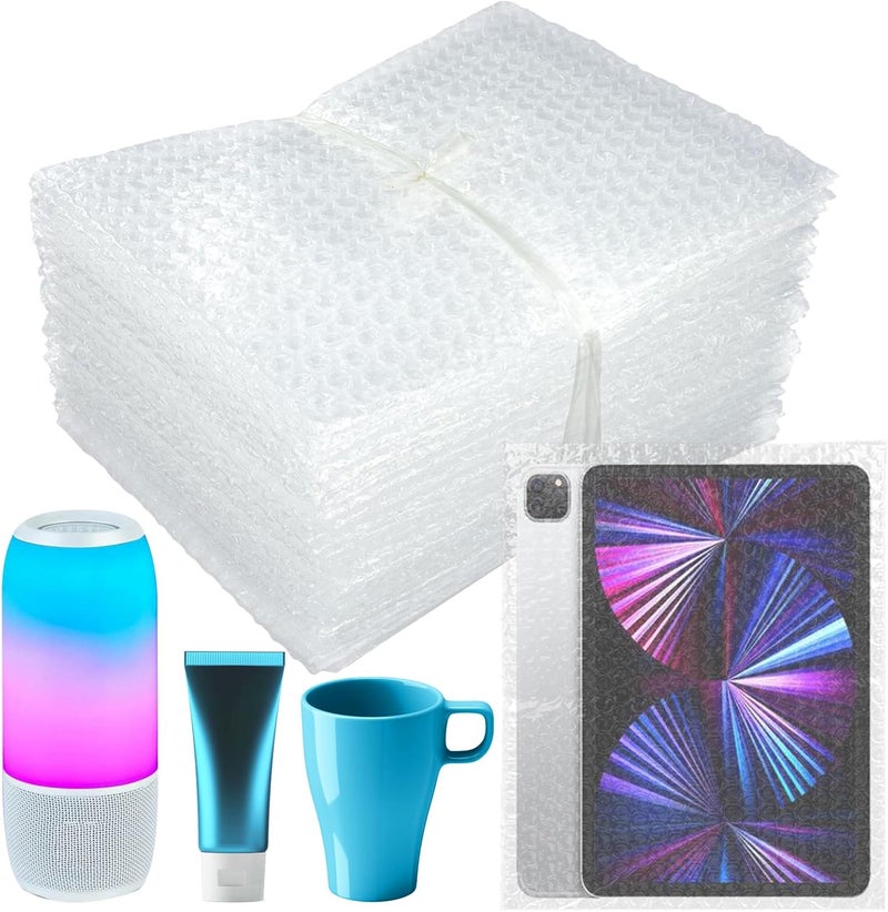 SEUNGCH 50Pcs Clear Bubble Out Bag Pouches, 8X10 Inch Bubble Pouch Wrap, Double Wall Bubble Cushioning Pouches, Packing Supplies for Storage, Shipping, Moving, Transporting and Packing - Image 1